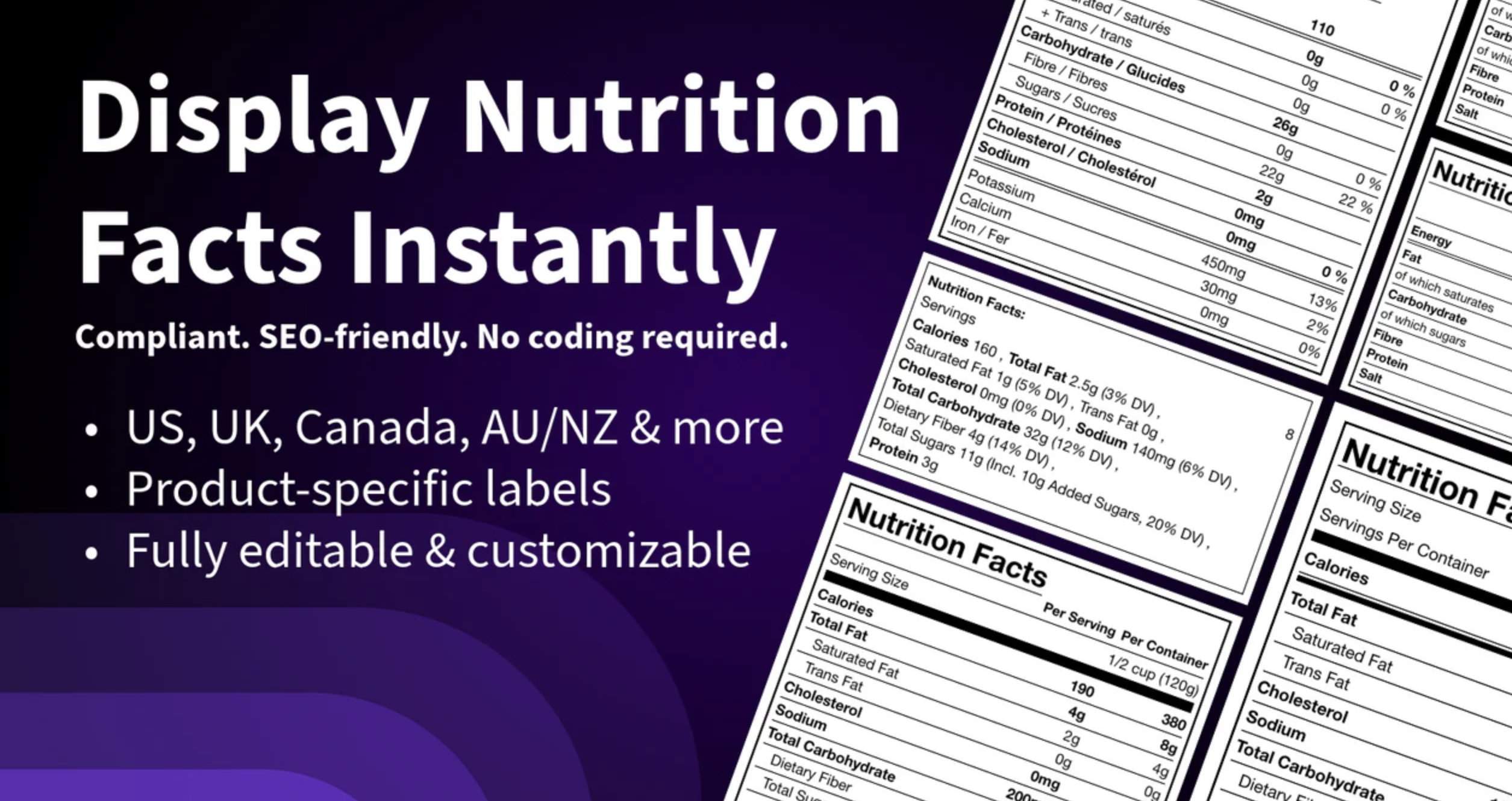KL Nutrition Facts Labels Dashboard