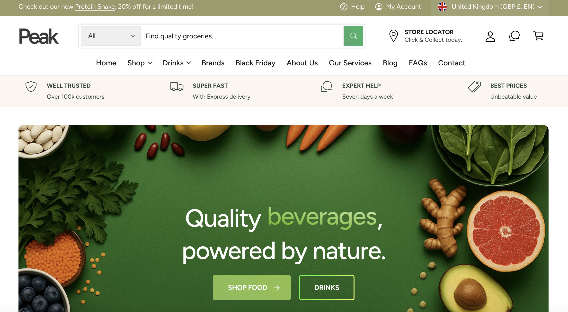 Peak Preset - Ignite Shopify Theme for Nutrition Stores