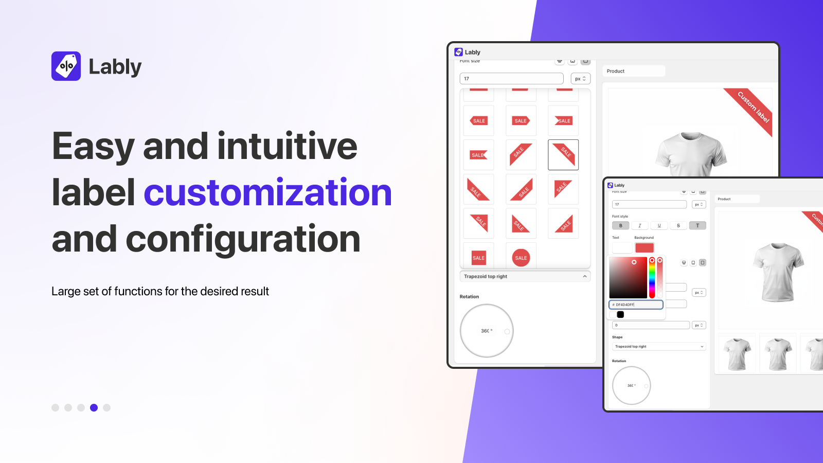 Lably Product Labels & Badges Shopify App - Add custom badges like Vegan and Organic to product images