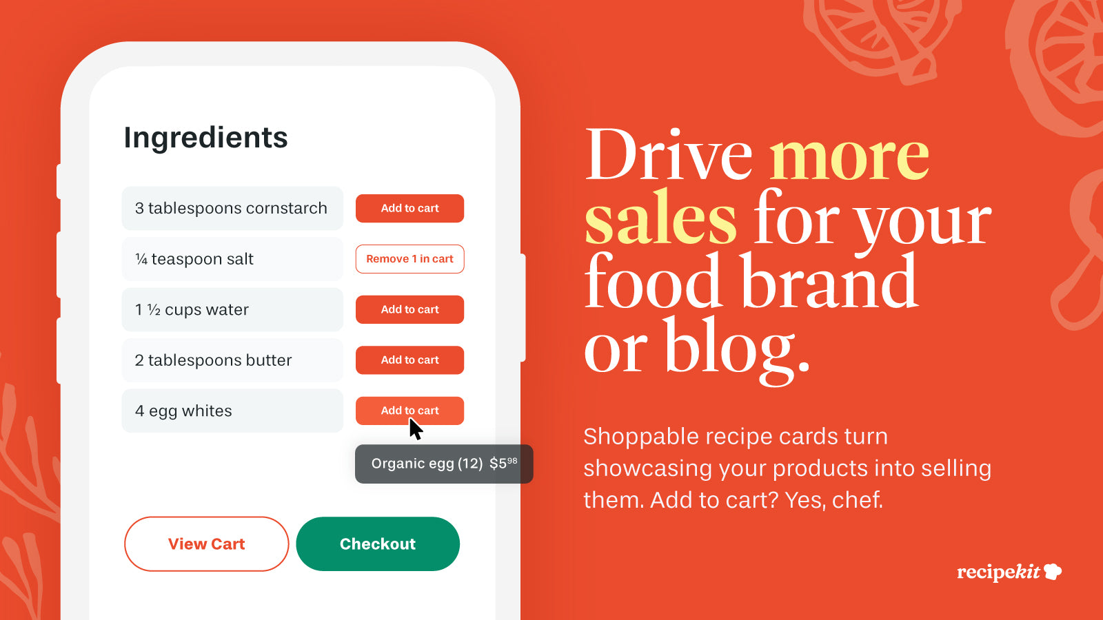 Recipe Kit Shopify App - Create beautiful shoppable recipe cards for blog posts